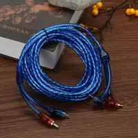 Car Audio Amplifier Cable for Home Cinema Digital Stereo Hi-Fi System 2 RCA to 2 RCA Plug Audio Cable 4