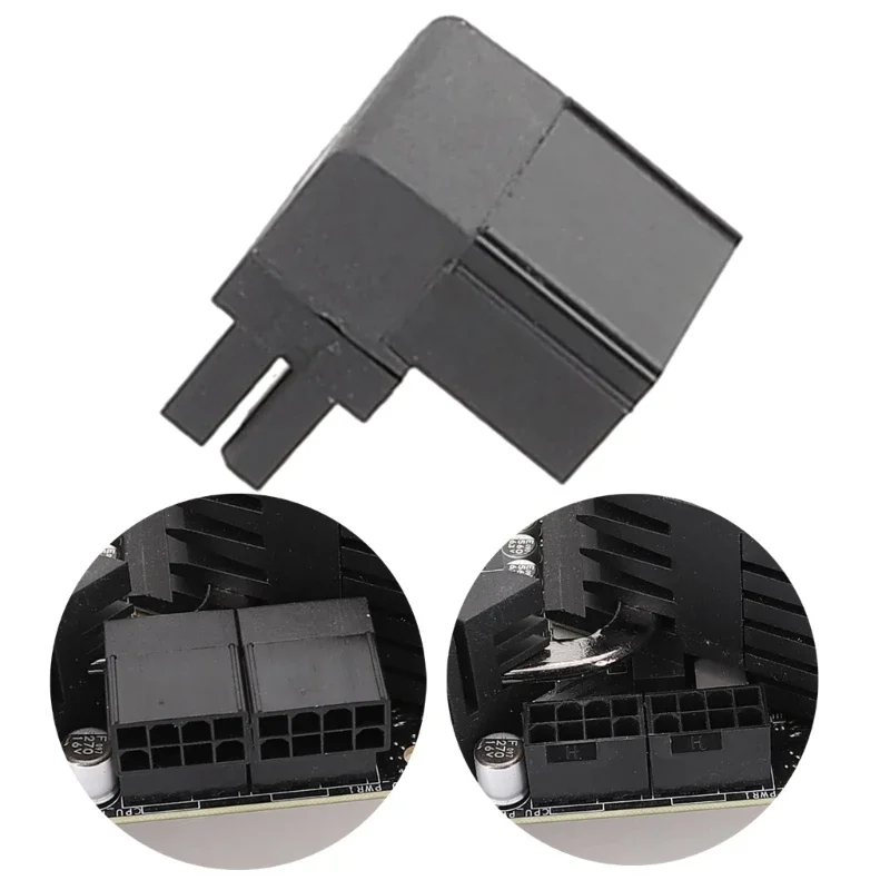 

8-контактный адаптер питания процессора материнской платы, преобразователь 90 градусов, 8-контактный разъем «мама-папа», адаптер