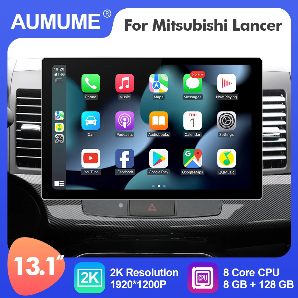 

Автомагнитола AUMUME для Mitsubishi Lancer 12,3-2015, мультимедийный плеер на Android 12, 4G, 2 Din, 2010 дюйма
