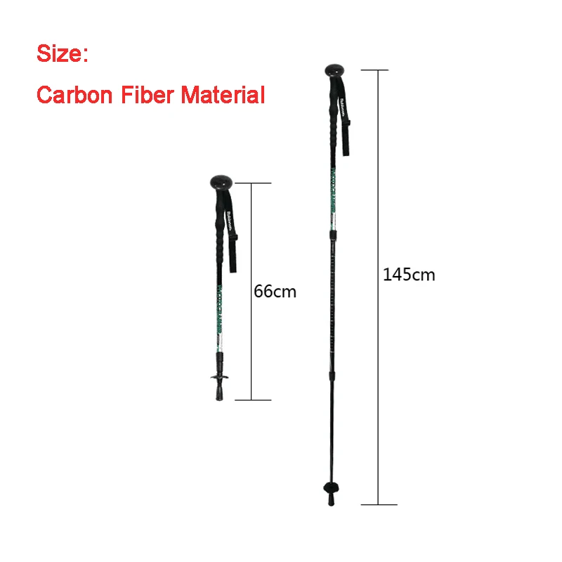 300g Trekking Pole Photography Pole Monopod Carbon Walking Pole Ultra-Light Camera Stand Crutch Retractable Trekking Pole 등산스틱 2
