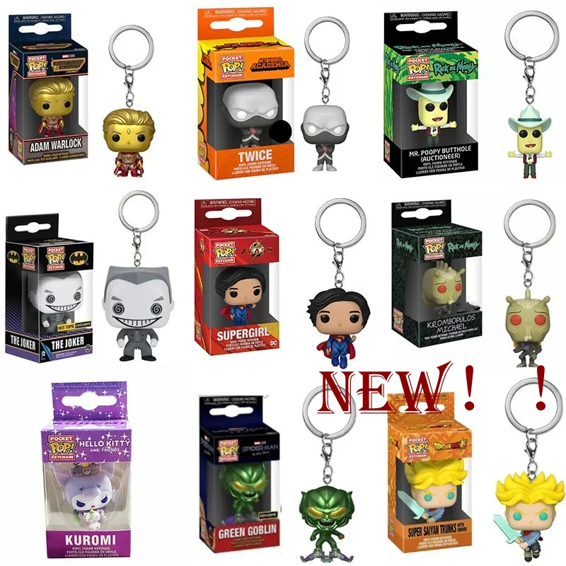 thumbnail image 2 of Funko Pop Llavero acrílico Joker Disney Ursula Spider Man Hada verde Hello Kitty Kuromi Flash Batman Freddy Twice Juguetes de bolsillo, 2 of 5