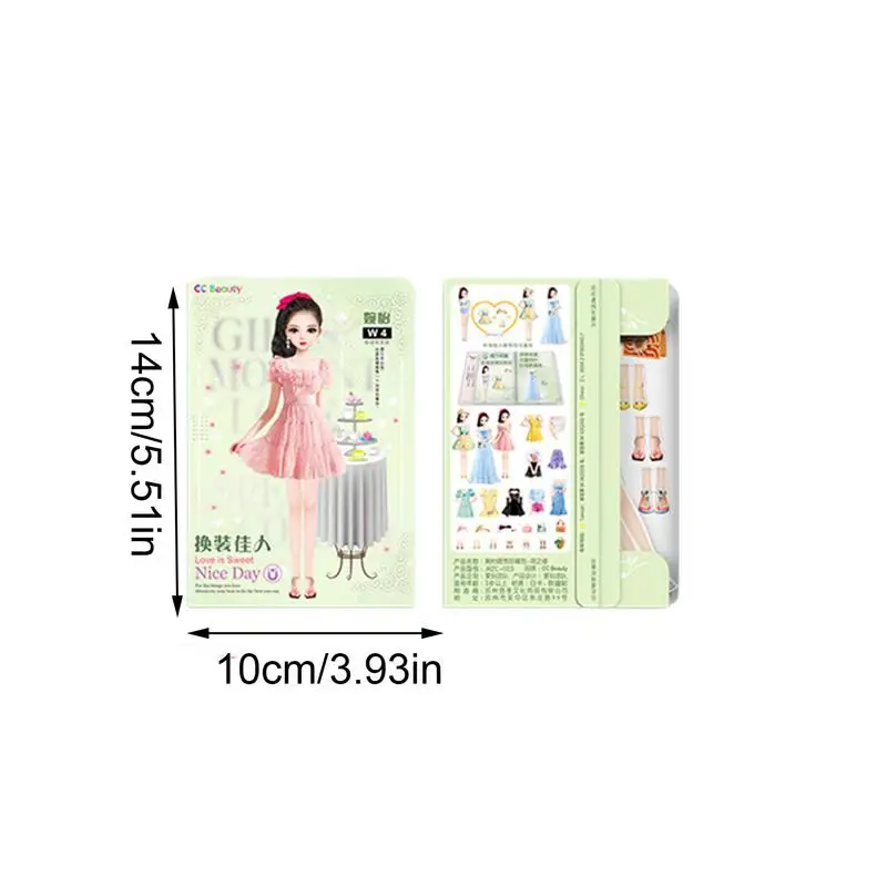 Magnetic Doll Dress Up Kits Costume Dress Magnetic Princess Paper Dolls Cutouts Magnet Clothes Puzzles Creative Fashion Up