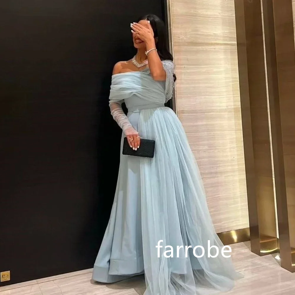 Exquisite Net Pleat A-line Off-the-shoulder Midi Dresses Cocktail Dresses Modern Style Pastrol Unisex Chinese Style F