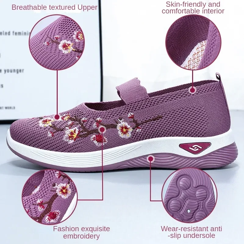 Summer New Embroidered Shallow Mouth Single Shoes Ethnic