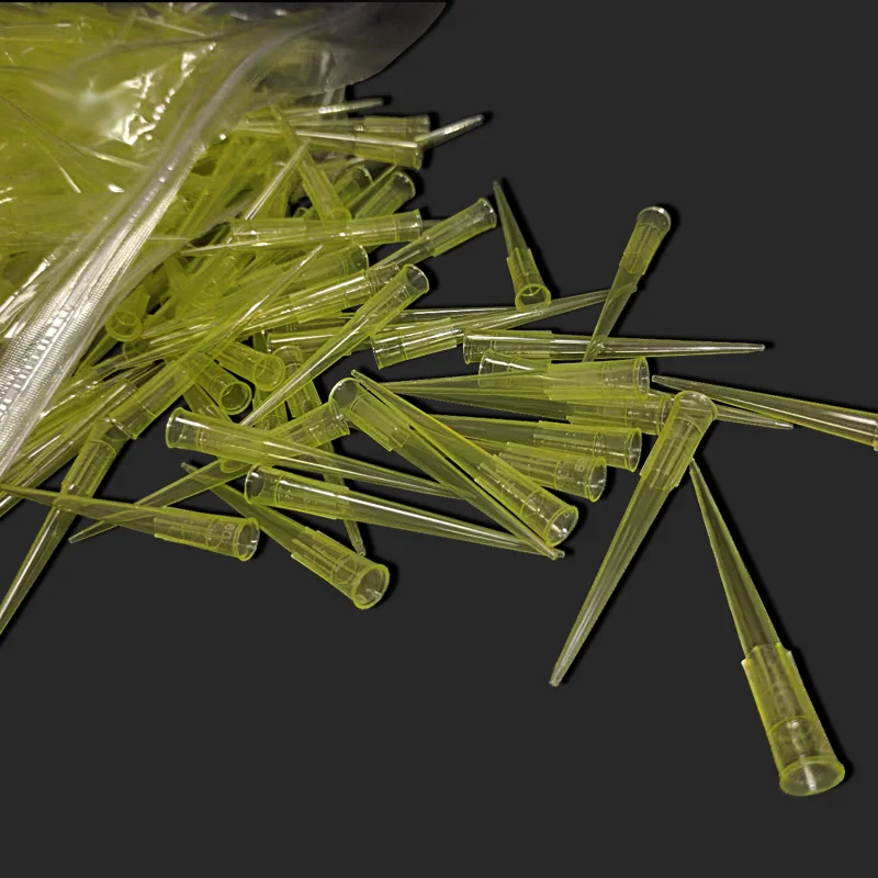 1000Pcs/bag 200ul PP Plastic Pipette Tips for Dispensers Micropipette Lab Liquid Pipette Pipettor Tips