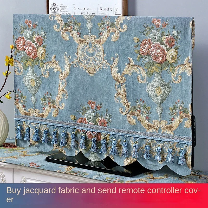 2023 New European Tv Cover Dust Hood 55 Pollici 65 Pollici 75 Lcd Tv Hood Copertura In Tessuto Tavolo Appeso A Parete Schermo Curvo Universale