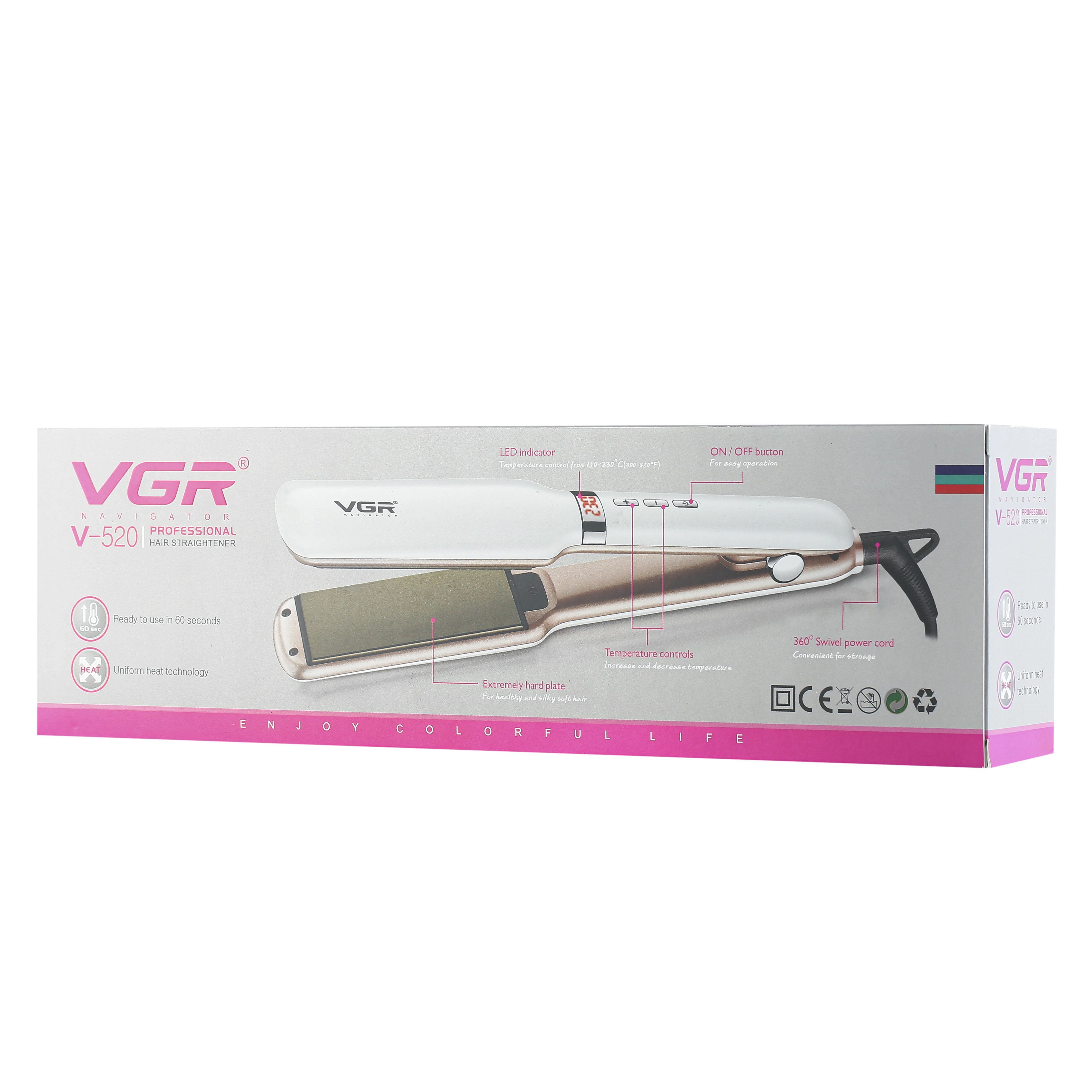 VGR Professional hair straightener Straight hair clips