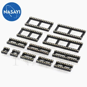 IC socket integrated block in-line DIP single-chip microcomputer chip round hole base sub 24P wide