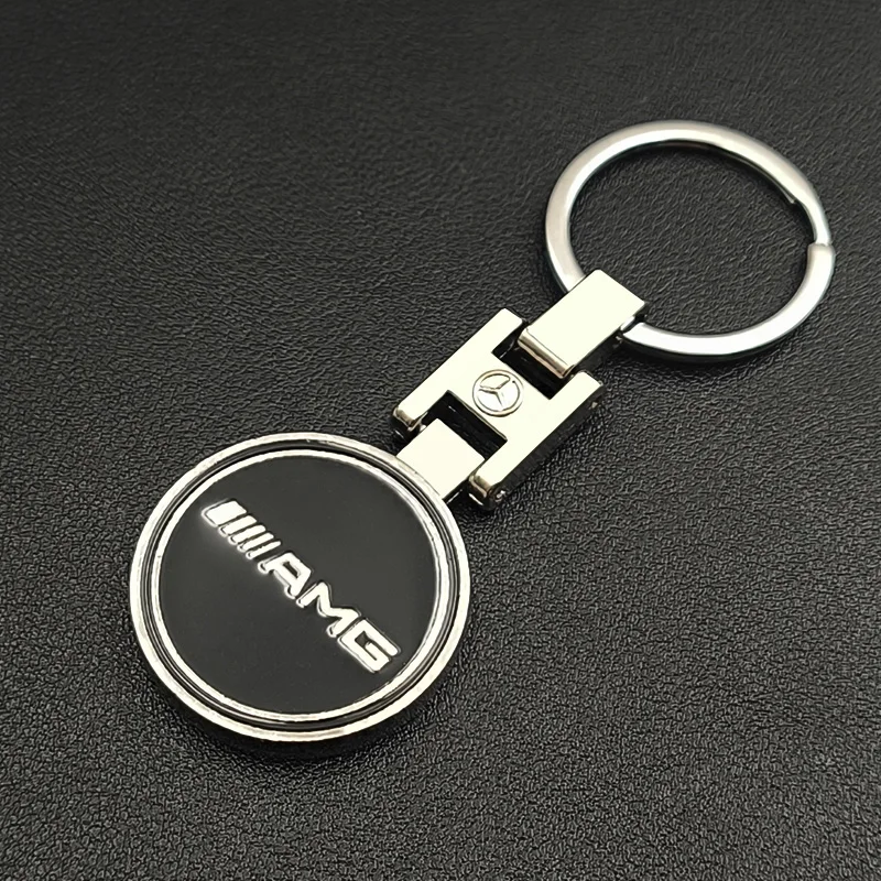 Metall Leder Logo Auto Schlüsselanhänger Für Mercedes