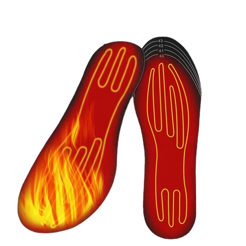 USB Rechargeable Heated Insoles for Outdoor Skiing Winter Foot Warmers, Electric Heated Shoes Pad, Size 35-46, DIY