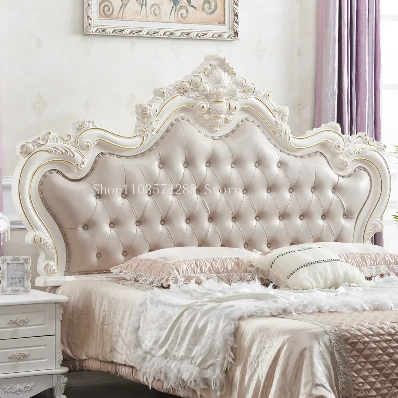 Description Picture 5 of item*European style headboard, soft upholstered bed backrest, 2m French painted princess 1.8m headboard, double luxury bedside