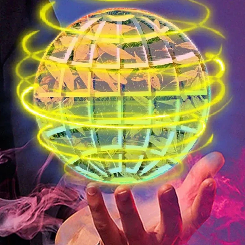 Игрушка летающий шар, уникальная волшебная игрушка Flyorb со светодиодной подсветкой, Дрон, воздушный шар, летающий Спиннер, игрушки-антистресс для детей, семейный подарок