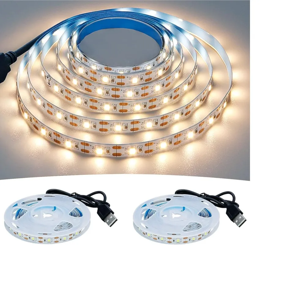 

DC 5V USB LED Strips 2835 White Warm White LED Strip Light TV Background Lighting Tape Home Decor Lamp 1- 5m LED String Light