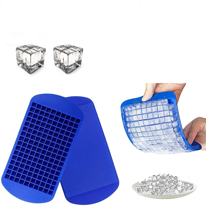 160 Grids Mini Ice Cube Mold Reusable Silicone Ice Cube Mold For DIY Making Small  Square Frozen Ice Cubes Bar Kitchen Tool - AliExpress