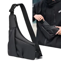 Sac croisé triangulaire antivol avec sangle réglable, sac de poitrine décontracté pour hommes, idéal pour les activités de plein air, les déplacements, les voyages, 1 pièce 1