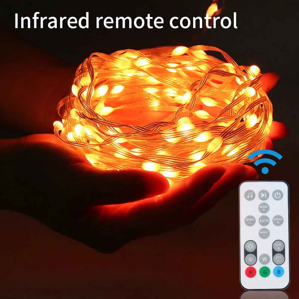 SIXWGH Tuya Smart Wifi Fairy Light Outdoor RGB Garland Festoon LED String Lights Party Garden Wedding with USB Interface Alexa