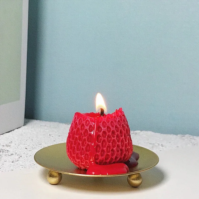Black Gold Round Metal Candle Holder Tray Long Pole Candle Base Wedding Banquet Art Deco Holder Home Decor 1 Pcs candle holders