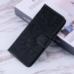 Floral Leather Flip Wallet Case - Elegant Flower Design with Card Slots and Stand Feature - OPPO A54S (Blue)