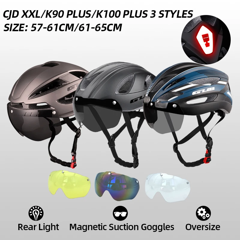 GUB Rear Light Bicycle Helmet Road Bike Cycling Helmet with 3 Lens
