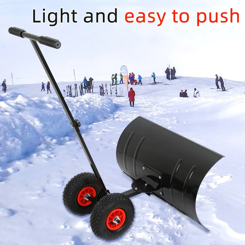 Ice Scraper Wheeled Hand Push Snow Removal Shovel Snow Removal Tool Vehicle Shovel Artifact Machine