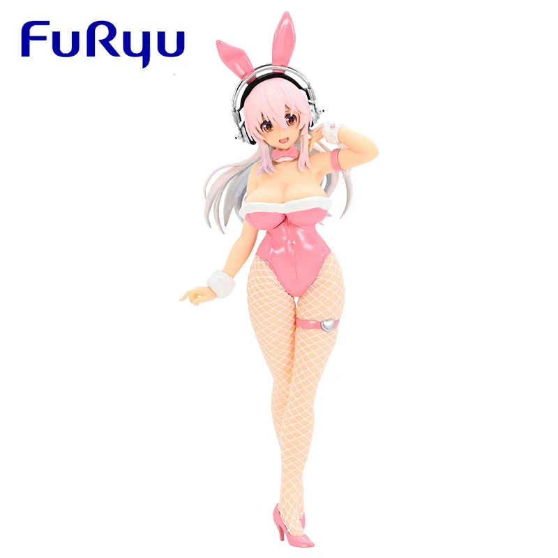 

In Stock Genuine Original FuRyu Super Sonico Bunny Girl Anime Action Figure PVC 30CM Collection Model Doll Ornament Toy Gifts