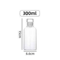 Large Capacity Transparent Glass Water Bottle - Portable and Versatile - 300ML-1000ML (300ml)