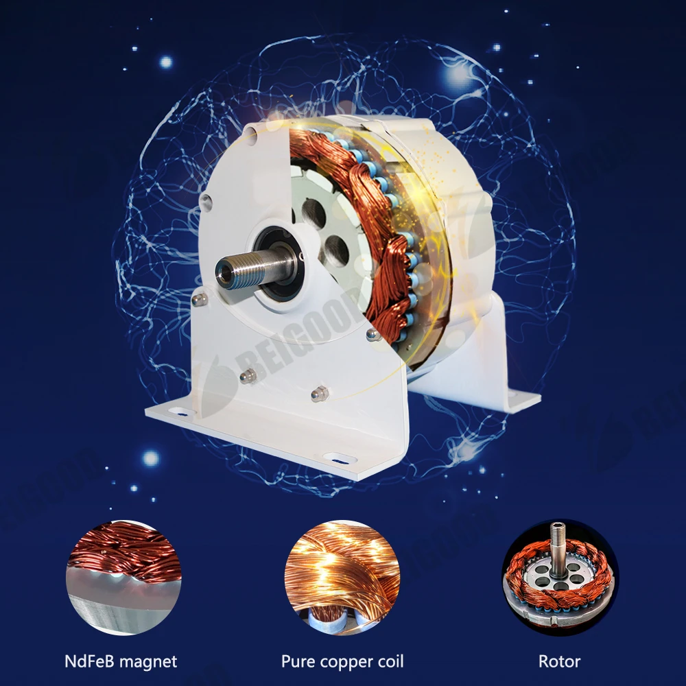 Electric Generator Windmills Dynamo Water Turbine Gearless Permanent