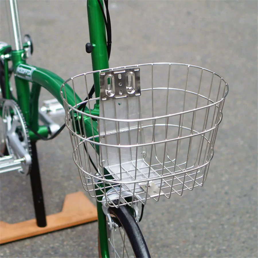 Description Picture 2 of itemBicycle Bags & Panniers For Brompton Birdy Folding Bike Storage Basket Stainless Steel Bicycle Basket