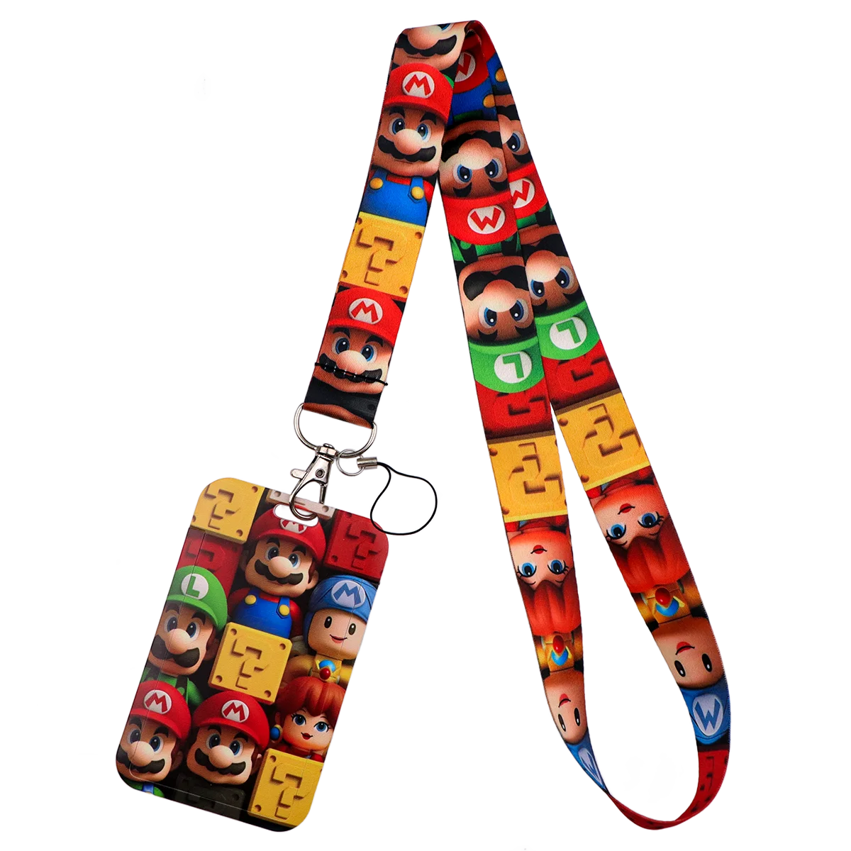 Vibrant Video Game Lanyard with Card Holder - Ideal for Students, Office, and Travel