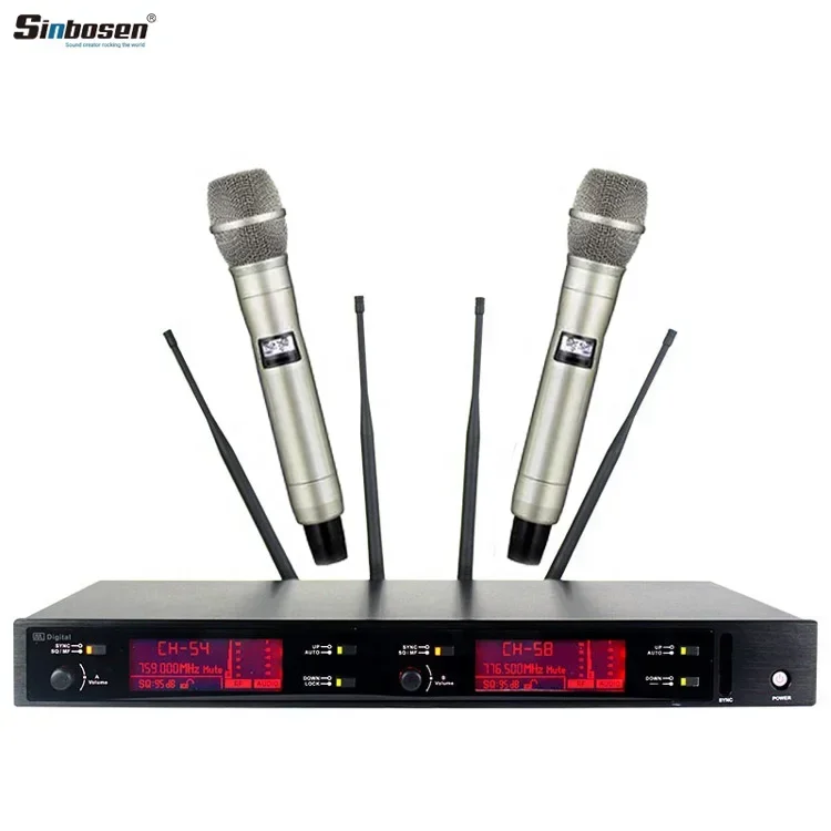 무선 UHF 핸드헬드 마이크, A-220D 전문 디지털 마이크, 400 m