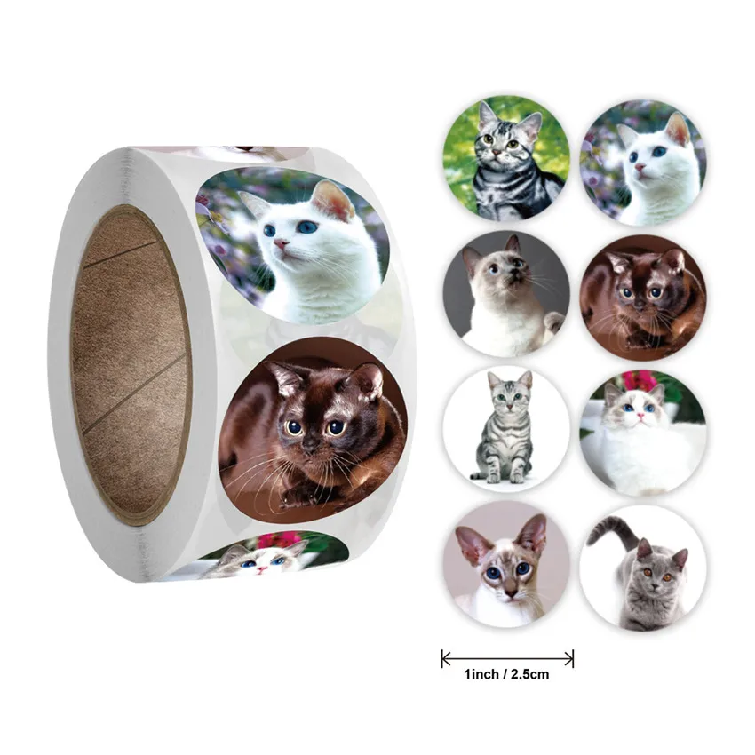 100-500pcs Lovely Cat stickers Sealing labels Reward sticker school teacher Cute animals kids stationery sticker Gift decor,decorative stickers,self adhesive stickers,stationery stickers,paper stickers,adhesive stickers,decorative labels stickers,animal stickers,handbook stickers,packaging stickers,diy scrapbooking accessories