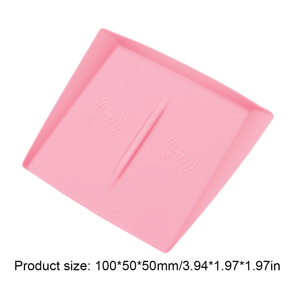 Silicone Central Control Phone Wireless Charging Pad Scratch-Resistant Mobile Phone Non-Slip Mat for Tesla Model 3 Highland