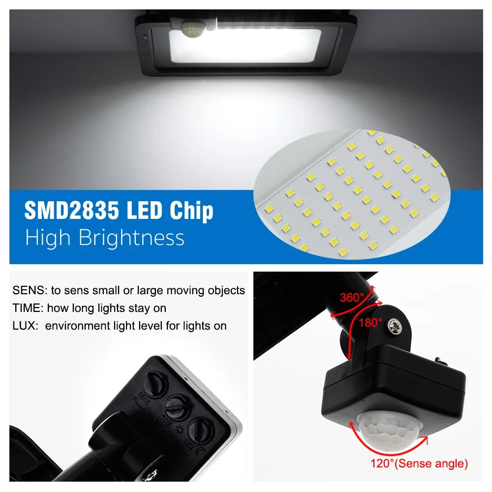 LED PIR Motion Sensor LED Flood Light AC220V 100W 50W 30W Outdoor IP66 Waterproof Projector Spotlight LED Exterior Street Light