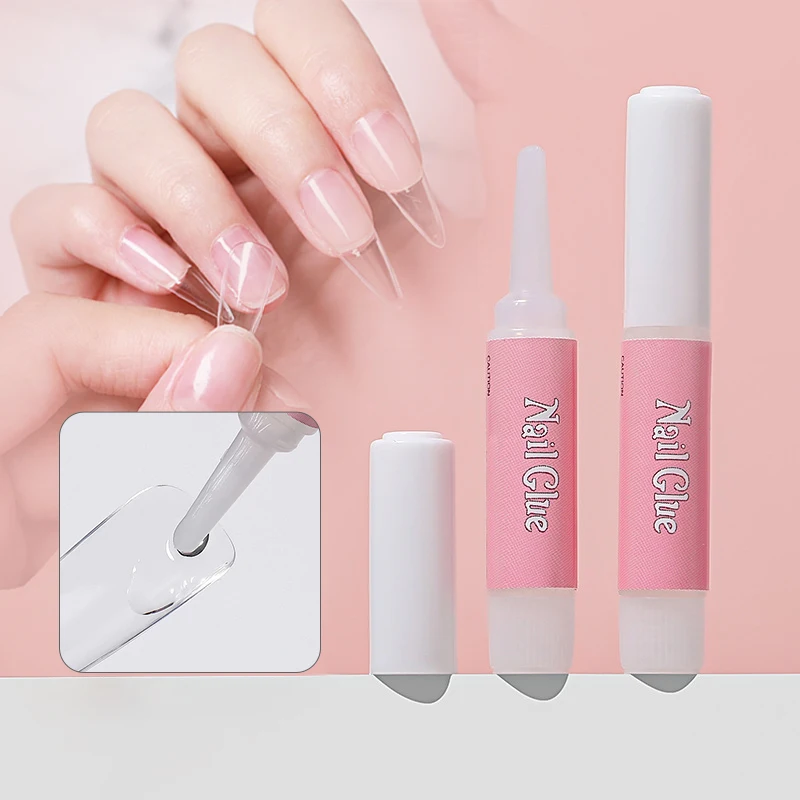 New Super Strong Nail Glue Set For False Nail Tips Acrylic Nails Press On Fake Nails Art Decoration Long Lasting Adhesion Gel 2