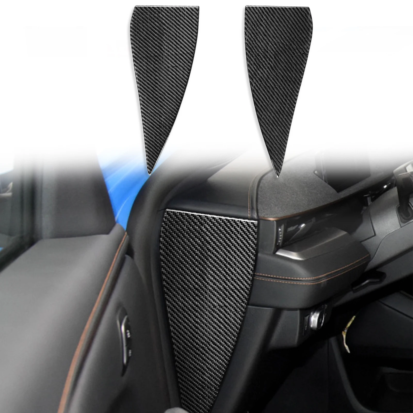 

Dashboard Decoration Cover Trim Decal for Mustang Mach E 2021 Car Interior Accessories Carbon Fiber