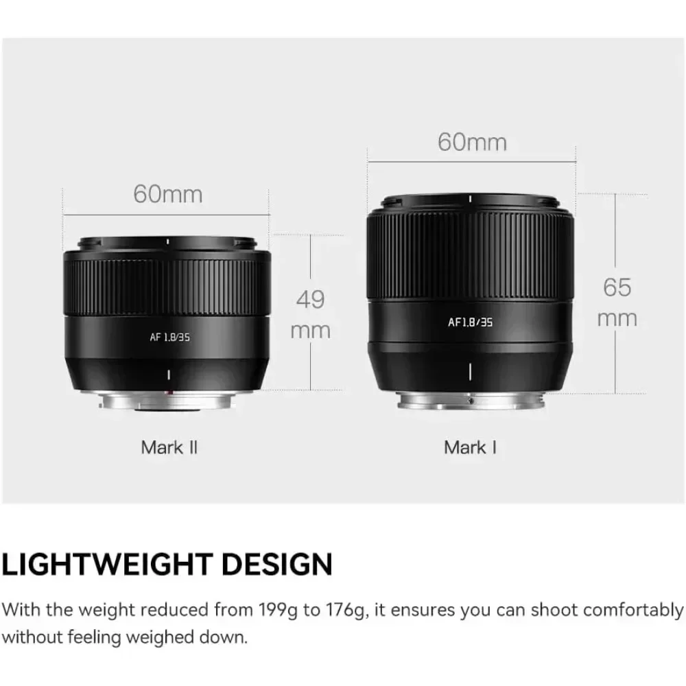 TTArtisan 35mm F1.8 II Auto Focus Lens APS-C For Fuji X Sony E Nikon Z Mount Cameras X-A1 X-A10 X-A2 X-PRO02 XS10 XS20 X-PRO01 3