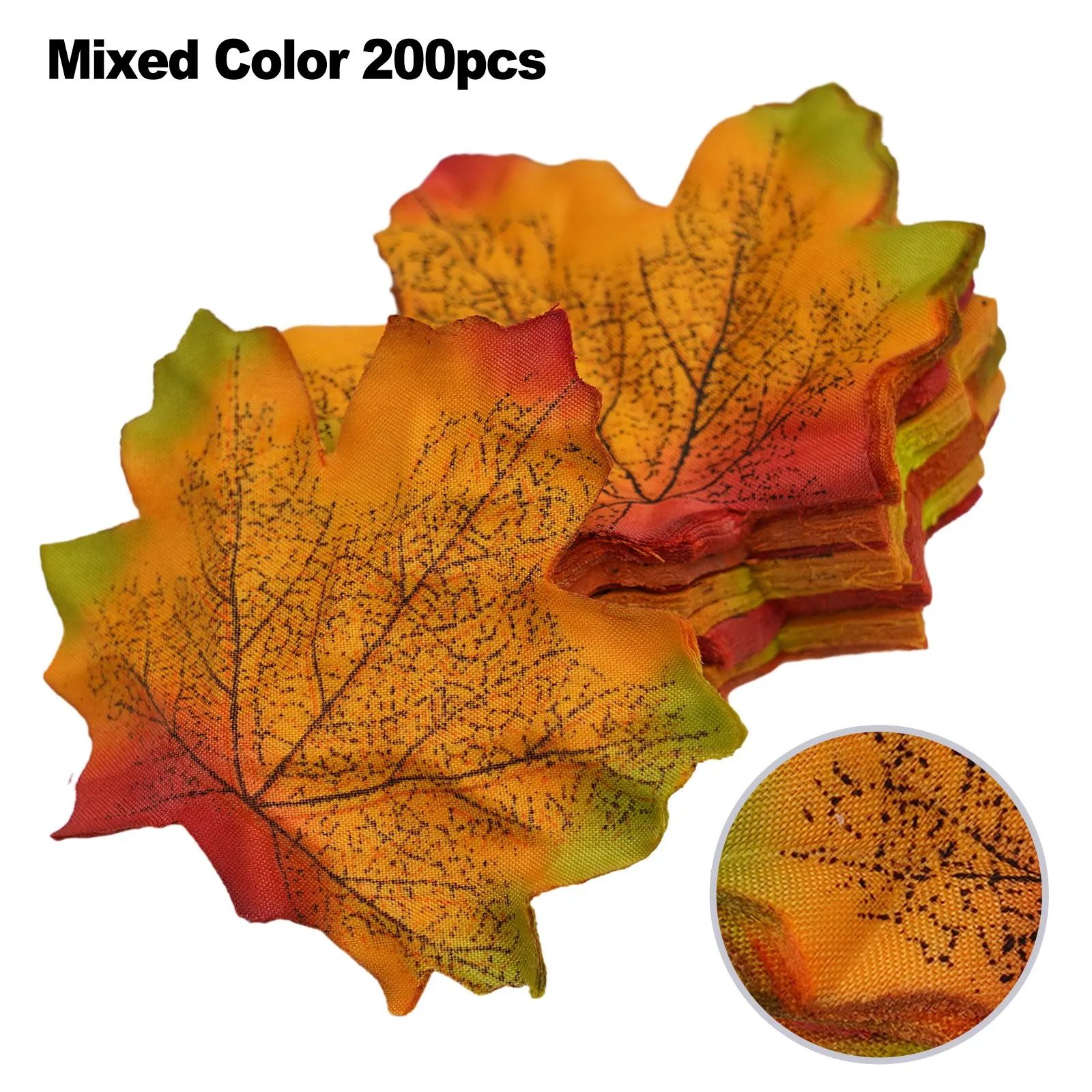 100/200pcs Herbst Ahornblatt fallen gefälschte Seiden blätter Handwerk Hochzeits feier Dekor für zu Hause Hochzeits feier Weihnachts dekoration 8*8cm – Detail 29
