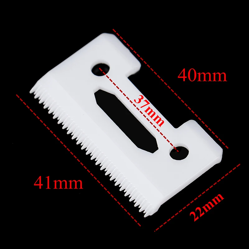 Hair Clipper Blade 2-Hole Stagger-Tooth Ceramic Movable Cordless Replaceable for Wahl Shear