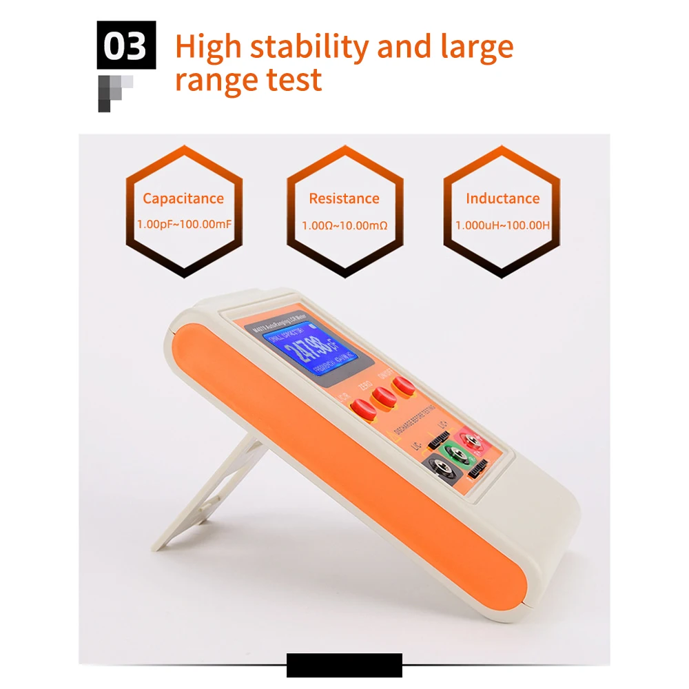 M4070 LCR Bridge Tester Capacitance Inductance Meter Automatic Range Design 0pF-100mF 100H 10MΩ 900KHz Capacitance Ohm Meter 4