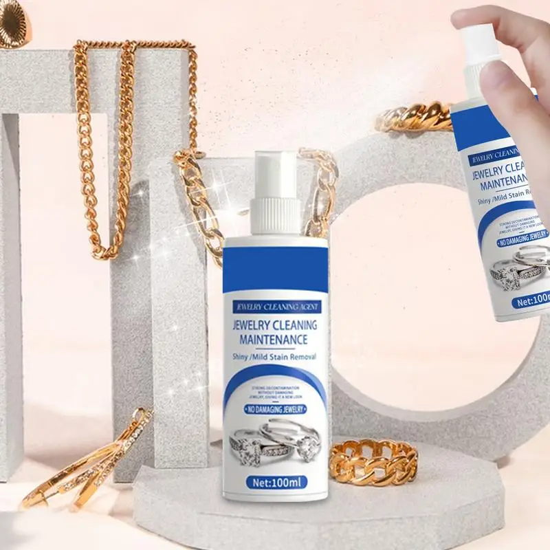 Jewelry Cleaner 100ml Jewelry Spray Cleaner Anti Tarnish Spray Engagement Ring Earring For Silver Gold Luxury