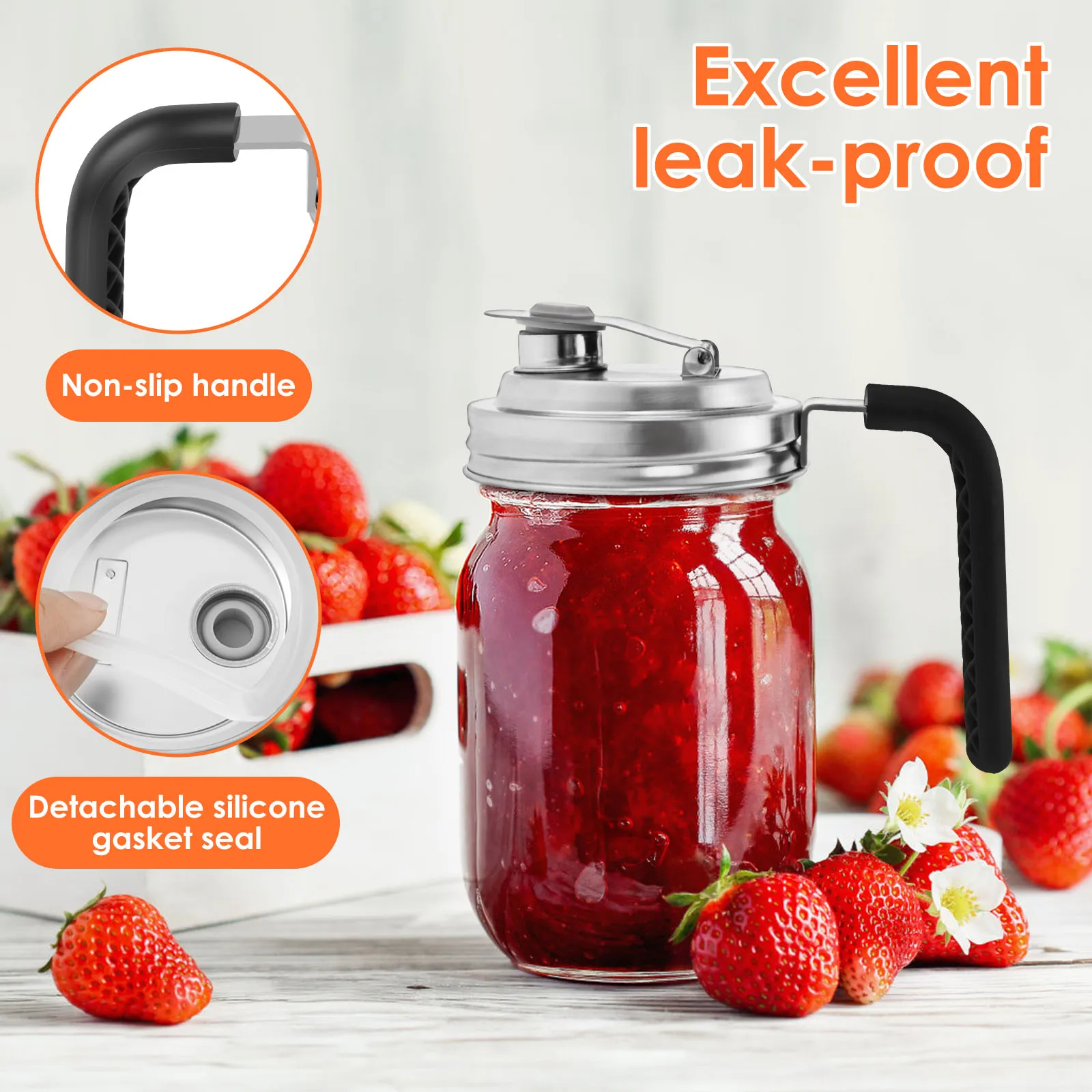 2 to 4PCS Mason Jar Lids Regular 8.6/9cm Wide Mouth Canning Lids Reusable Metal Canning Jar Leak-proof Split-Type Caps