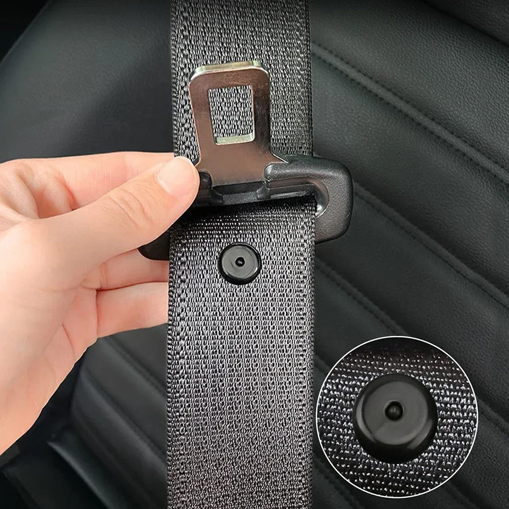 4Pairs Seat Belt Button Buckle Stop Universal Fit Stopper Kit Black Car Safety Seatbelt Stopper Buckle Anti-slip Button Retainer