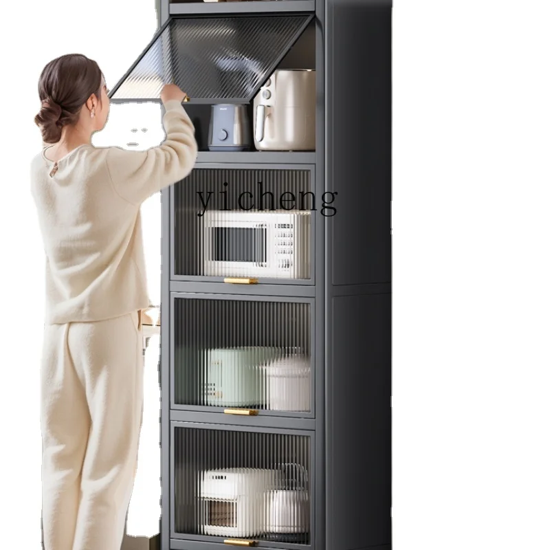 다층 주방 균열 선반 바닥, 냉장고 간격 좁은 측면 캐비닛 트롤리 