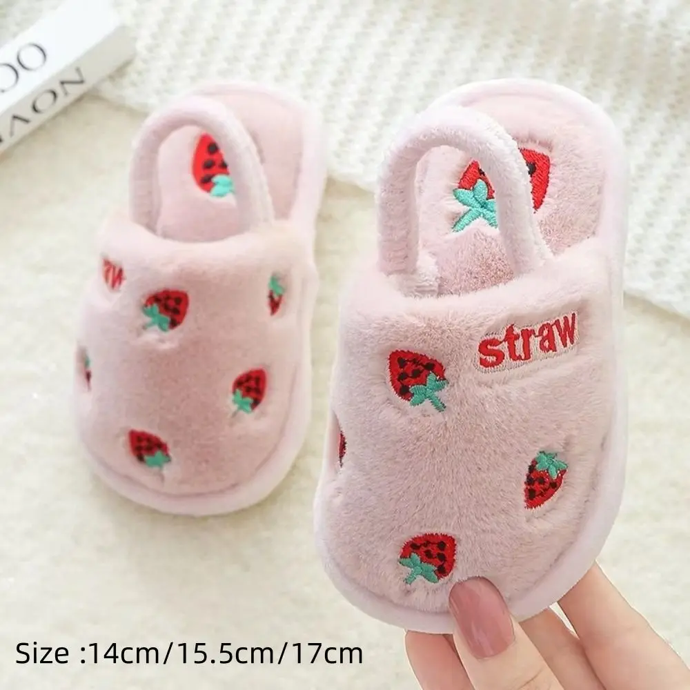 Cute Cartoon Children Slippers Cotton Warmth Winter Toddler Shoes Newborn Learning Walking Shoes Indoor Non-slip Slipper