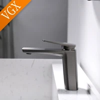 VGX หรูหราห้องน้ําก๊อกน้ําอ่างล้างหน้าก๊อกน้ํา Gourmet อ่างล้างหน้า Tapware ร้อนน้ําเย็นแตะทองเหลือง Chrome สีดํา Brushed Gold 6