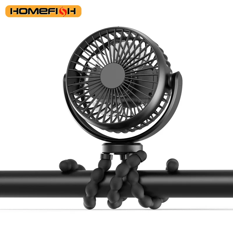 HOMEFISH F1Automatic Shake Head Baby Stroller Fan