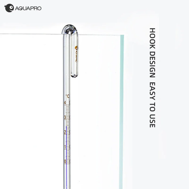 Water Glass Thermometer For Fishing Tank Plant Aquarium Hang On ADA Style Accessories Turtle Shrimp Fishbowl Marine Small Guppy