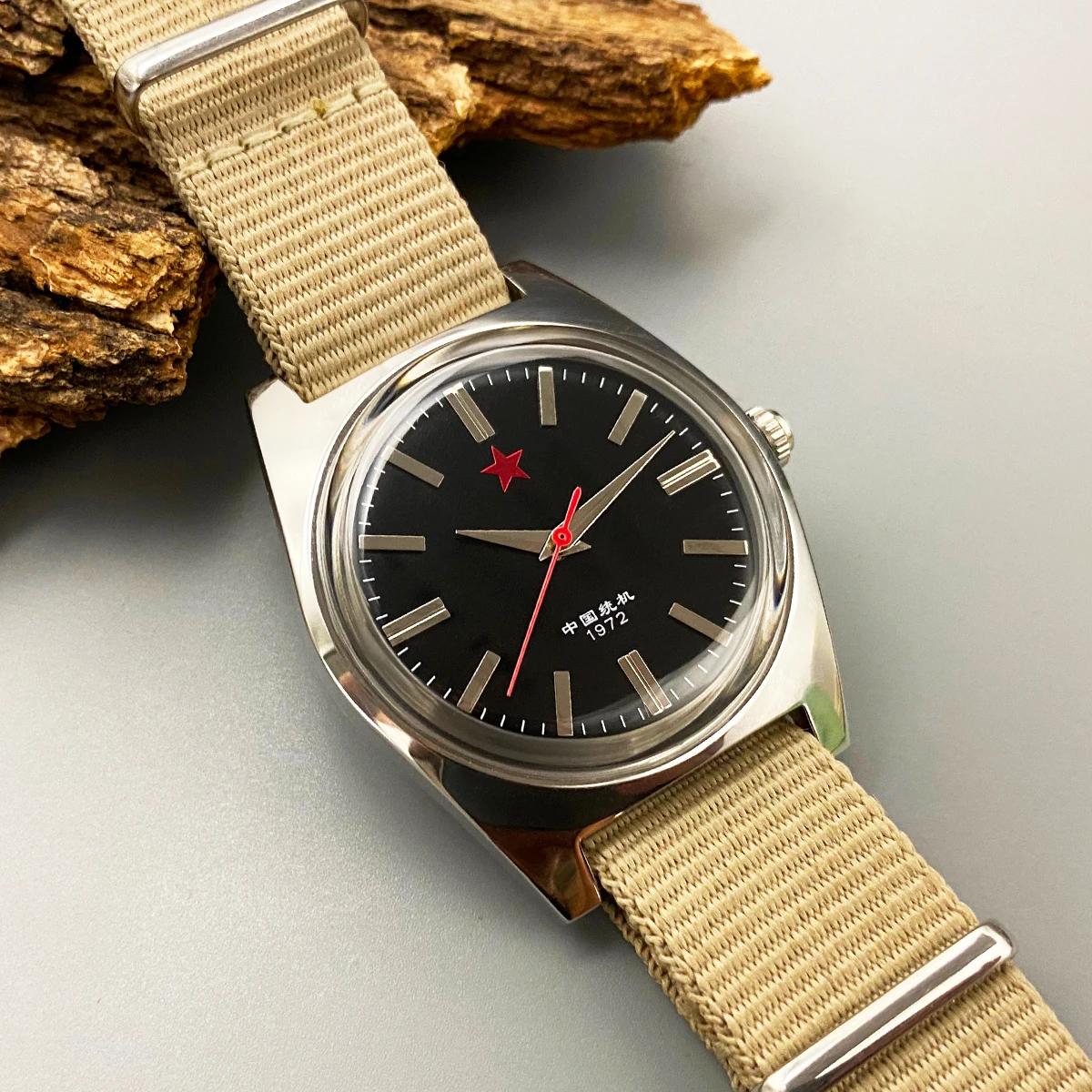 Men’s Mechanical Watch Shanghai 8120 Manual Mechanical Movement 36Mm Retro Chinese Watch Suitable for Men’s Gifts