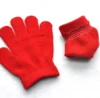 Children Knitted Gloves Winter Kids Kindergarten Student Solid Furry Full Finger Mittens Writing Warmer Hand For 3-7 Years Old 6