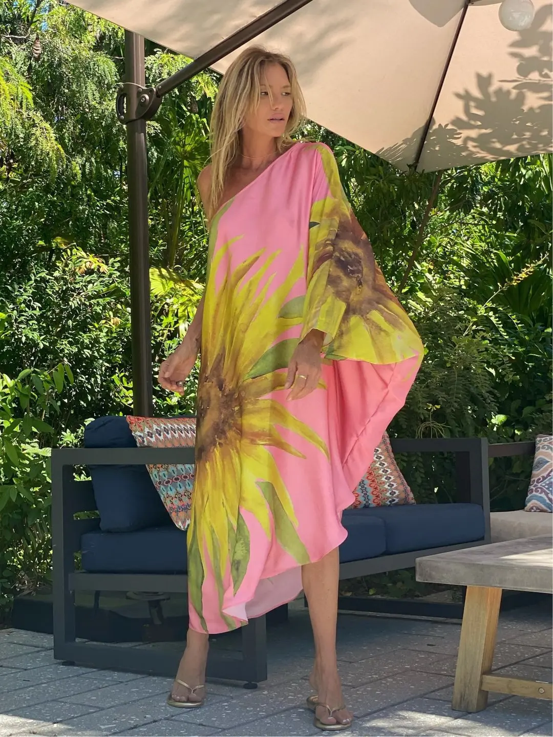 Plus Size Boubou Africain Femme Floral Print Chiffon Dresses For Women 2022 Summer Robe Ankara Dashiki Outfit Hippie Clothes african outfits